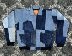 Veste bomber en patchwork de denim Levi's upcyclé ..