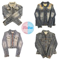 Vintage Y2K Denim Jacket Bundle – Mixed Styles (E)