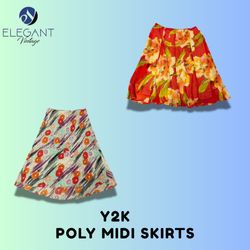 Y2K Poly Midi Skirts - EV1545
