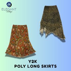 Y2K Poly Long Skirts - EV1546