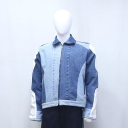 CR1017 Denim Fusion Upcycled Jacket