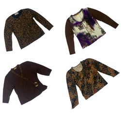 Y2K Boho Earthy Tone Full Sleeve Tops