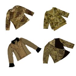 Y2K Boho Animal Print Mix Full Sleeve Tops