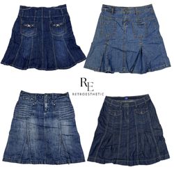 Y2K Paris Hilton Jupe Midi en Jean RE-2606