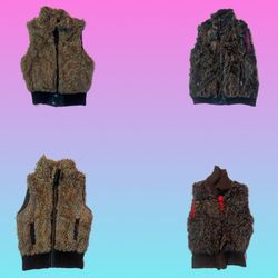 Y2K IT Girl Fur Waistcoat (TS-1765)