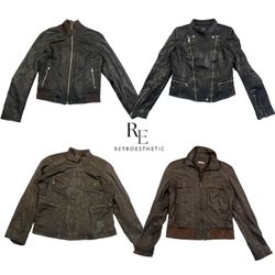 Y2K Era Cyber Girl Leather Jacket RE-2623