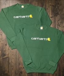 Carhartt rework style green sweatshirt