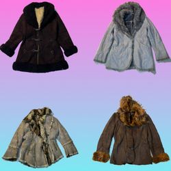 Y2K Hilton vibe Afghan coat (TS-1781)