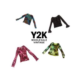 Y2K European Mesh Long sleeve Tops (YWV17)