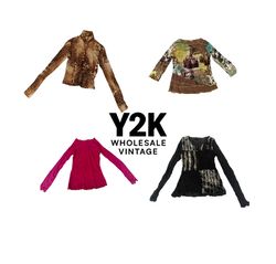 Y2K European Mesh Long sleeve Tops (YWV22)
