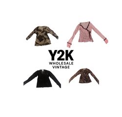 Y2K European Mesh Long sleeve Tops (YWV28)