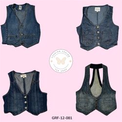 Gilet en denim bleu classique – Indispensable pour..