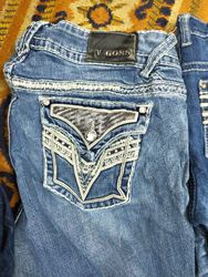 Y2K Embellished Pockets Jeans 0175