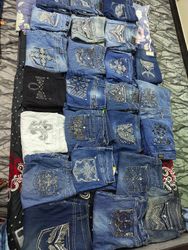 Y2K Bordado de Perlas Bolsillo Embellecido Vintage