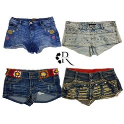 Y2K Paris Hilton Girl Sexy Unique Micro Mini Short..