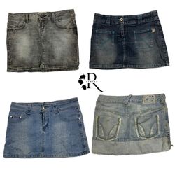 Y2K Era Cyber Girl Denim Mini Skirts RW-1348