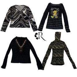 Y2K Date & Night FUll Sleeve Mesh Tops RW-1353