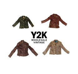 Y2K vintage Leather jacket collection (YWV30)