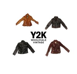 Y2K vintage Leather jacket collection (YWV31)
