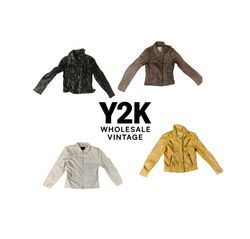 Y2K vintage Leather jacket collection (YWV33)