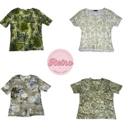Green Paisley Pattern Tee – Casual Comfort (E)