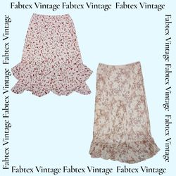 (FV-739) Soft Girl Pastel Floral Skirts Bundle | C..