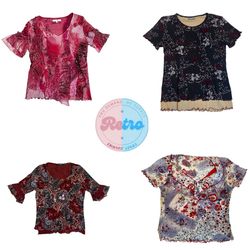 Women’s Vintage Printed Tops – Soft Stretch Fabric..