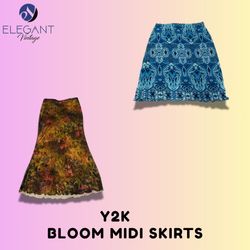 Y2K Bloom Midi Skirts - EV1552