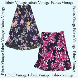 (FV-724) Y2K Floral Printed Summer Skirts