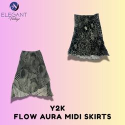 Y2K Flow Aura Midi Skirts - EV1557