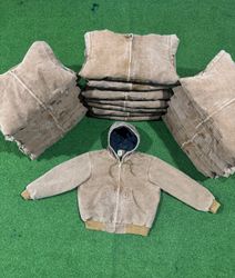 rework style acid wash braun carhartt hoodies