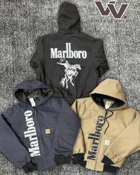 Carhartt x malboro front back print active jackets..
