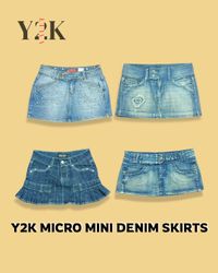 Y2K Micro Mini Denim Skirt Bundle (Yv-516)