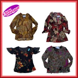 Noir Flower Print Y2K Top, Dresses & Skirts (FV-20..