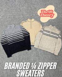 Mix Branded 1/4  Zipper Sweaters - (12/12)