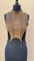 UPCYCLED CORDUROY MOCK NECK TOP