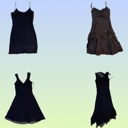 Y2K Black Gothic Maxi Dresses (TS-1794)