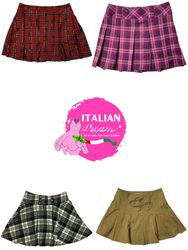 Y2k cotton mini skirts ft tartan print