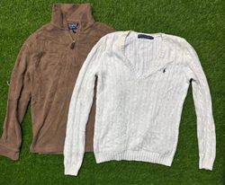 Polo Ralph Lauren cable knit and quater zip