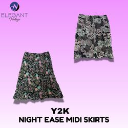 Y2K Night Ease Midi Skirts - EV1562