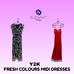 Y2K Fresh Colours Midi Dresses - EV1566