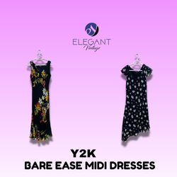Y2K Bare Ease Midi Dresses - EV1569