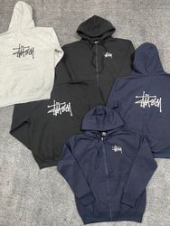 Stussy reworked style mix colour zipper hoodies 13..
