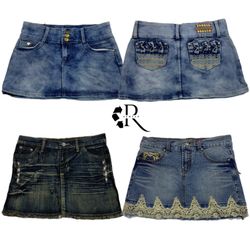 Gonna mini in denim Y2K NYC IT Girl RW-1356