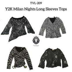Y2K Milan Nights Longs Sleeves Tops (TVL-209)