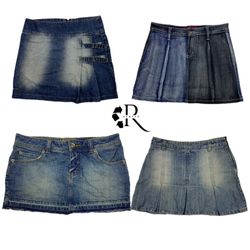 Y2K Era Cyber Girl Denim Mini Skrts RW-1360