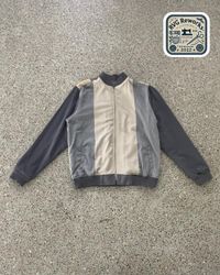 Jaqueta Bomber de Painel de Terno Reciclado