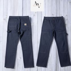 Carhartt rework style double knee blue jeans