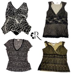 Y2K Earthy Tone Tops RW-1365