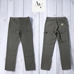 Carhartt rework style double knee green jeans